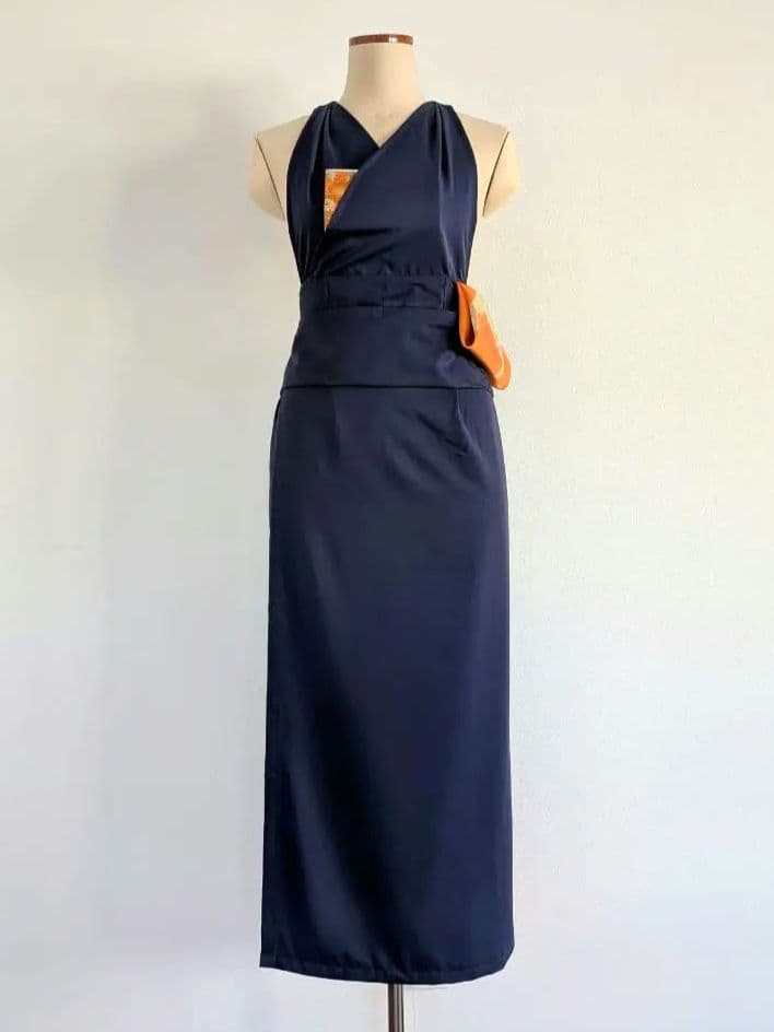 茶道稽古着　二部式　ツイル　ネイビー