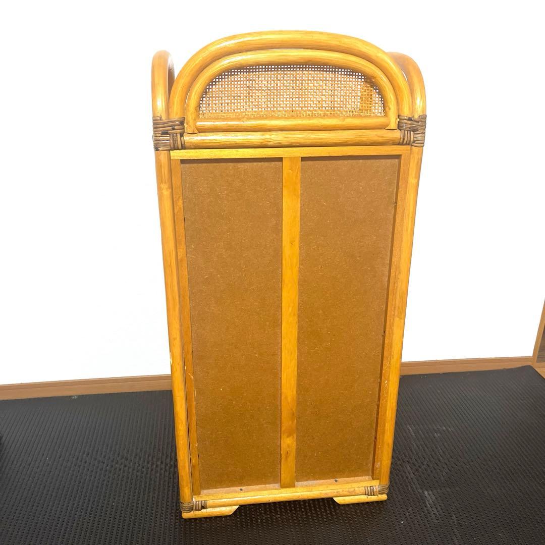 ラタン籐 5段チェスト 昭和レトロ アンティーク送料込