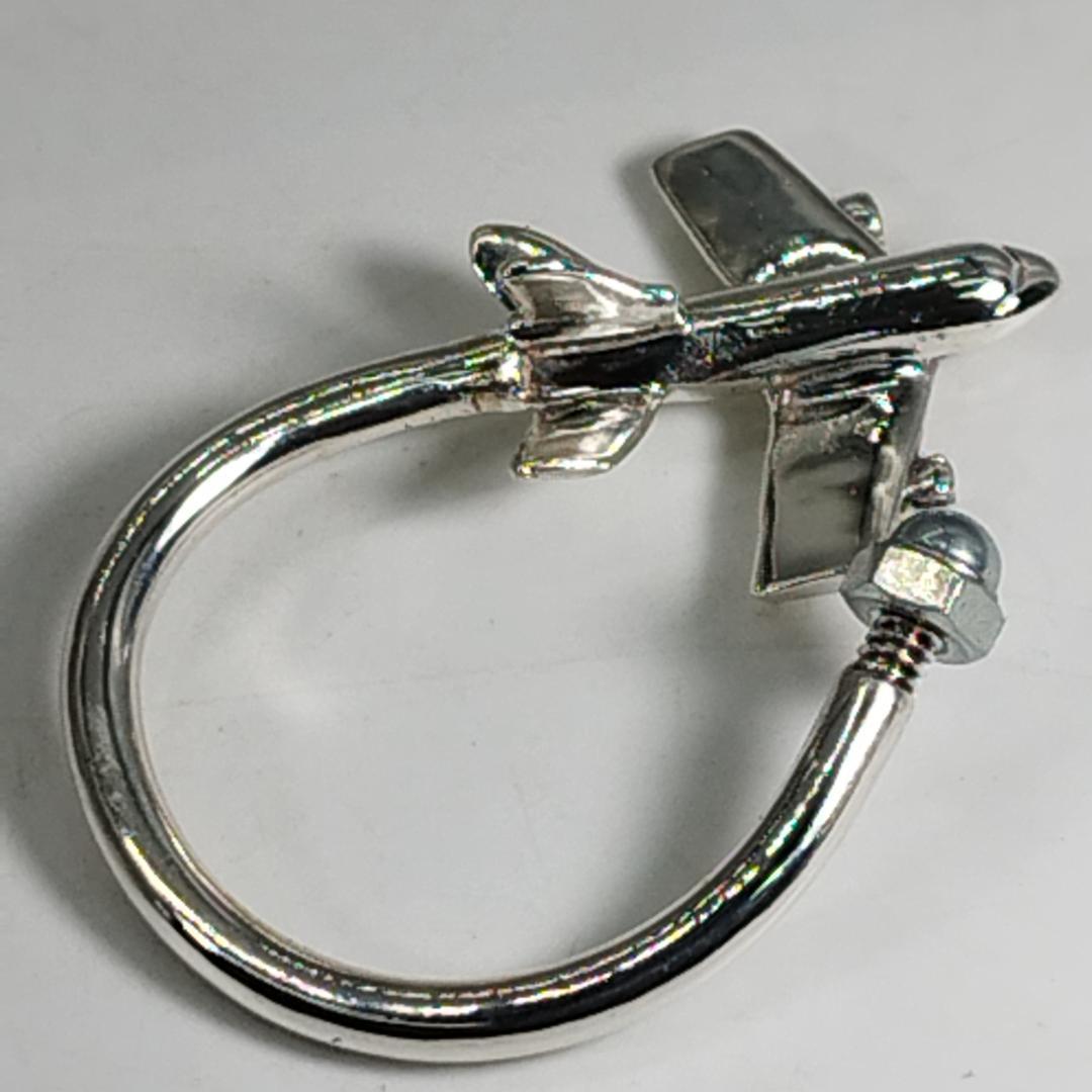 新品仕上げ　TIFFANY&Co. ティファニー キーリング 飛行機 　シルバー