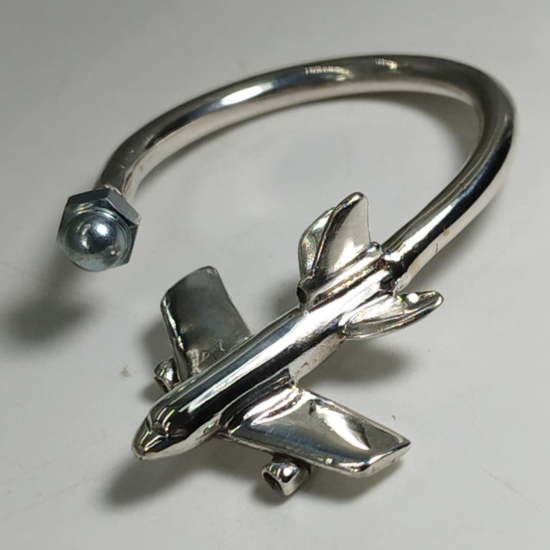 新品仕上げ　TIFFANY&Co. ティファニー キーリング 飛行機 　シルバー