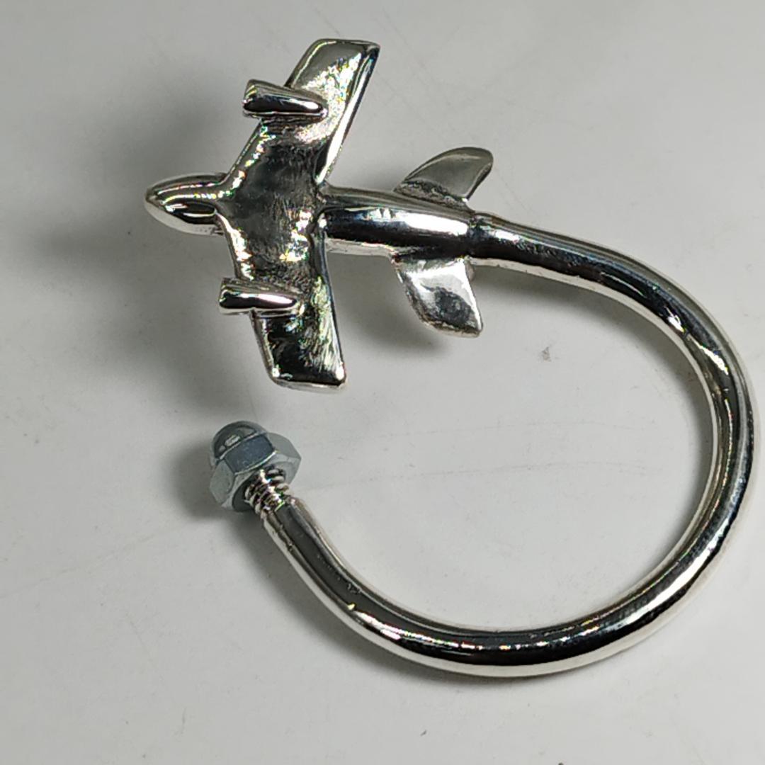 新品仕上げ　TIFFANY&Co. ティファニー キーリング 飛行機 　シルバー