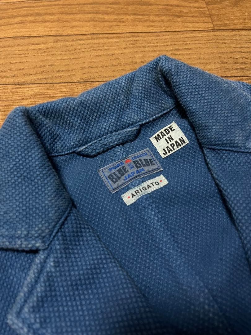 blue blue 刺し子 アトリエコート ジャケット インディゴ 美品