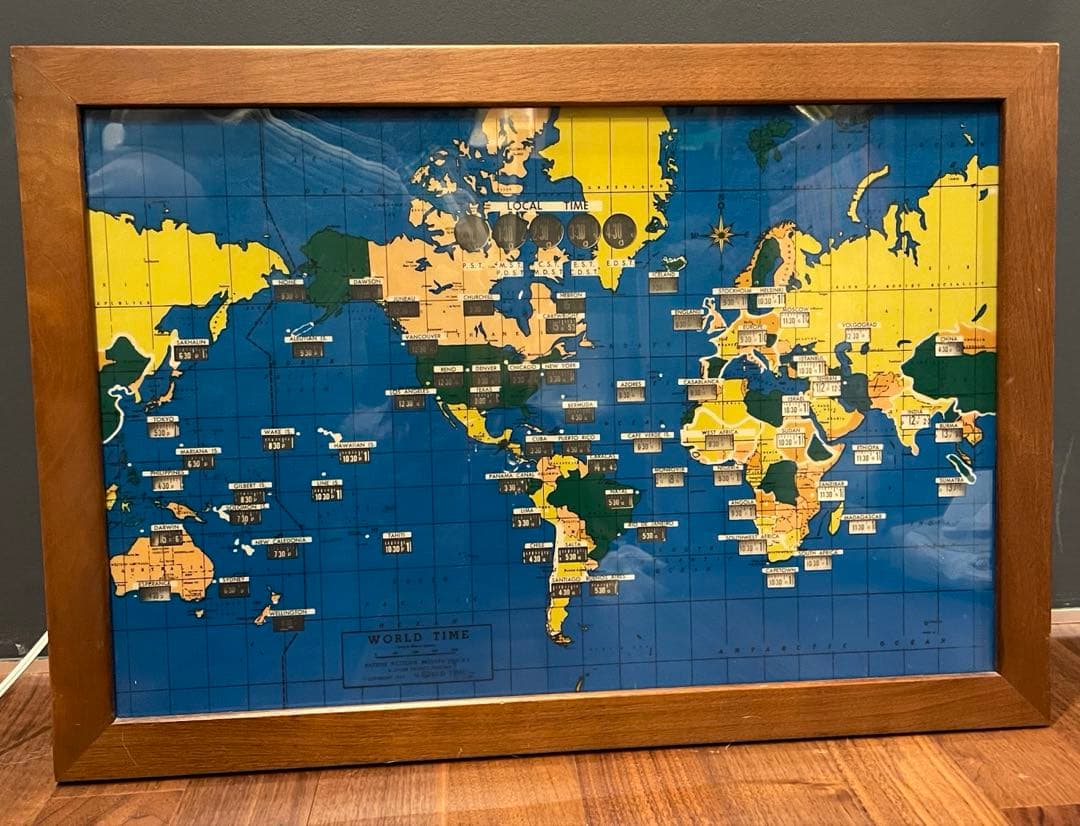 vintage Howard Miller World time clock時計