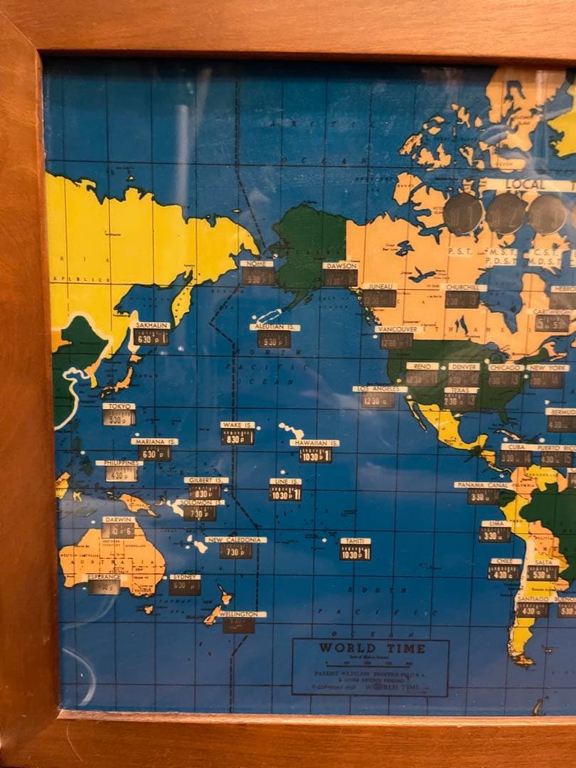 vintage Howard Miller World time clock時計