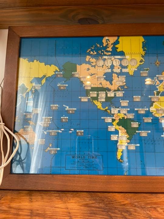 vintage Howard Miller World time clock時計