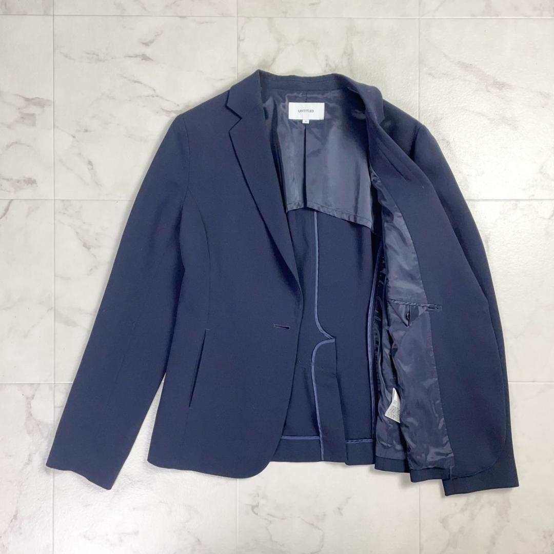 美品 UNTITLED セットアップパンツスーツ 紺 サイズ4*MD373