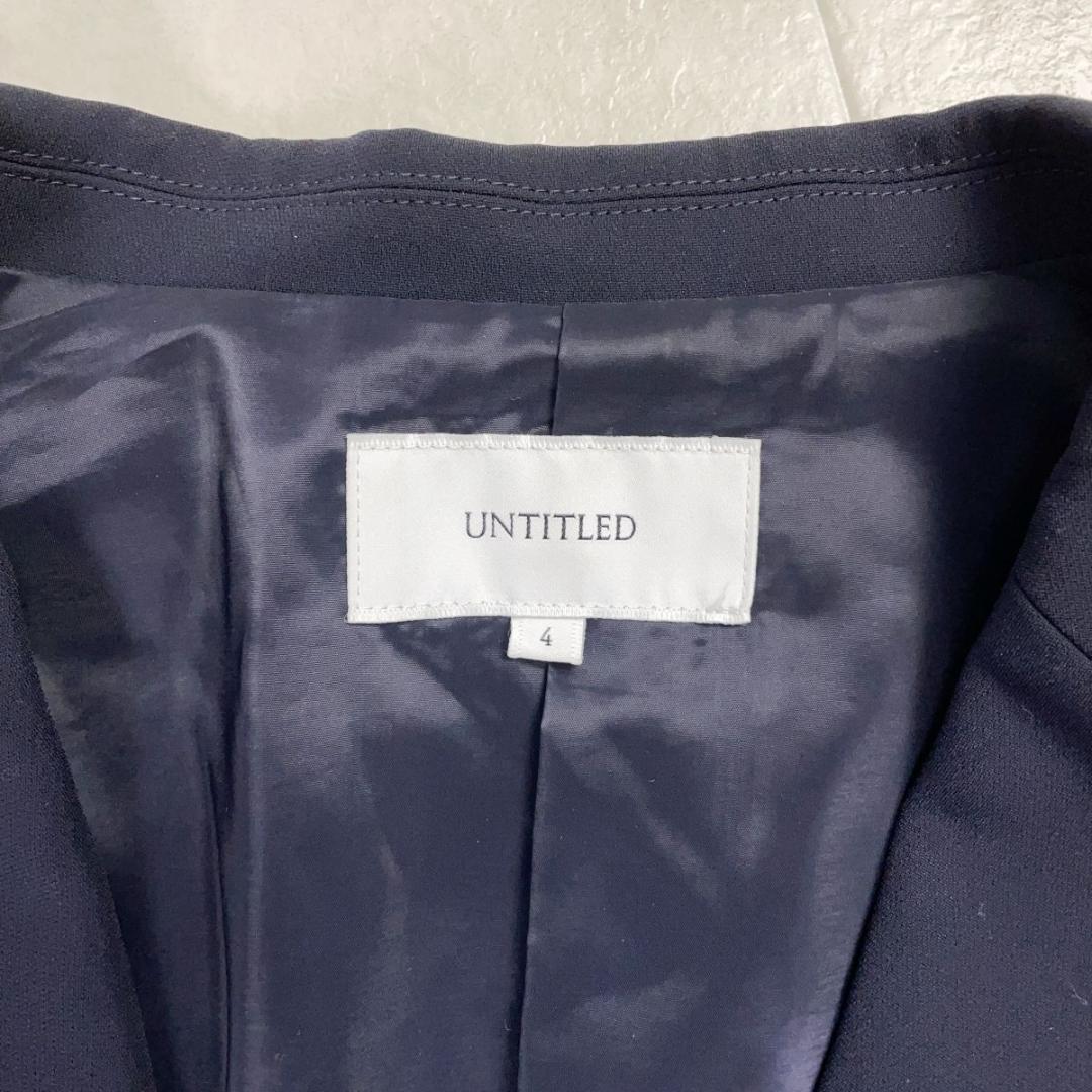 美品 UNTITLED セットアップパンツスーツ 紺 サイズ4*MD373