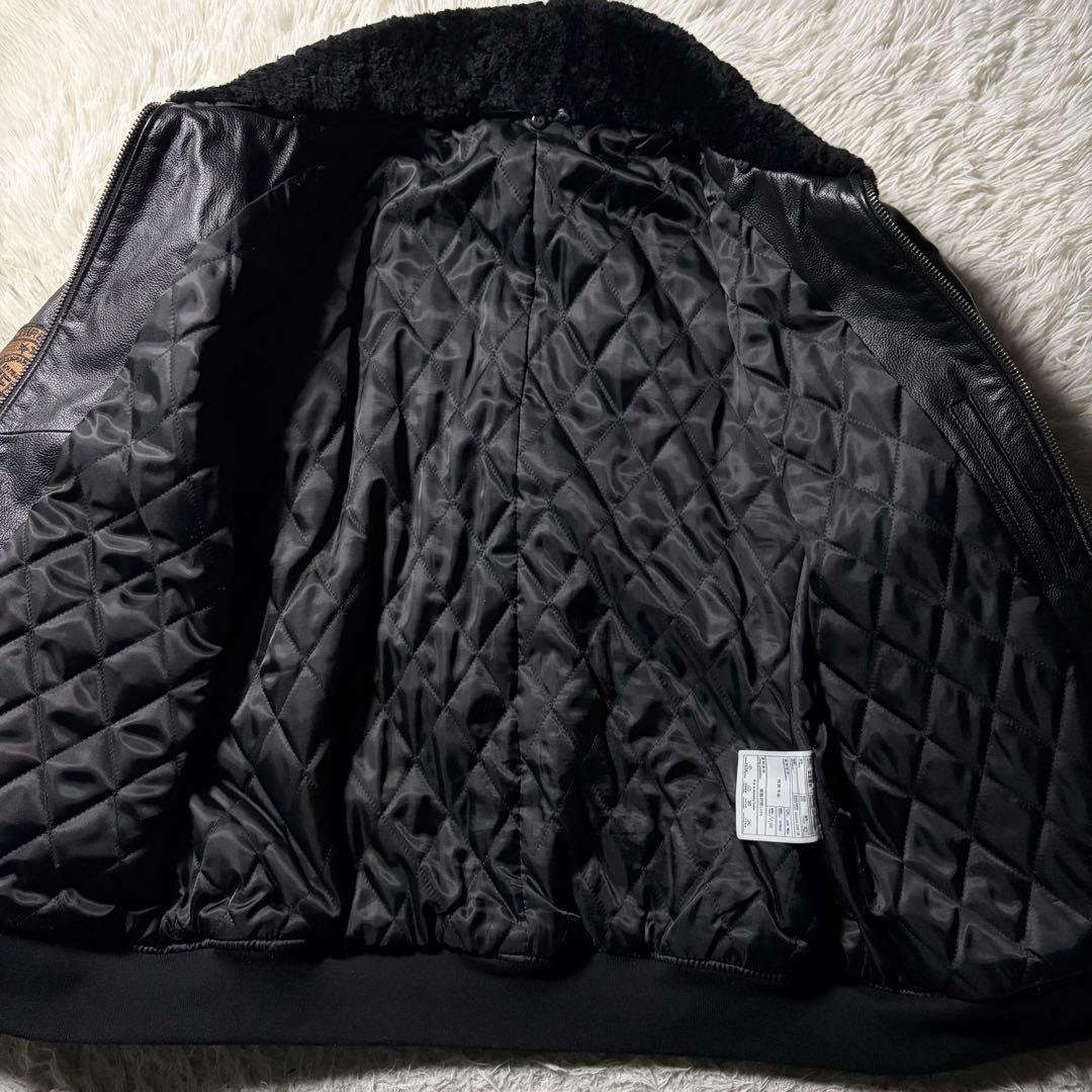 ヨ*ン様 美品■TEDMAN フライトジャケット　 G-1 襟ボア　ブラック　本