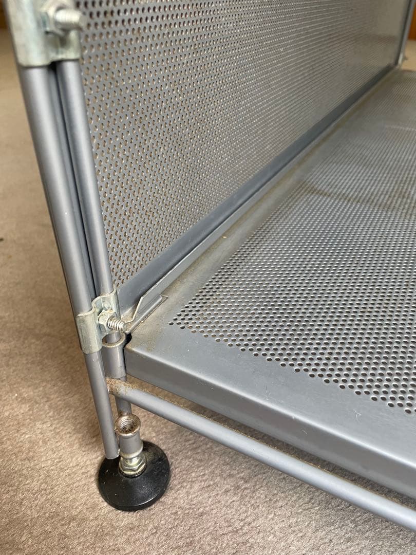 【手渡し限定】無印良品4段スチールラック シルバー　中古品