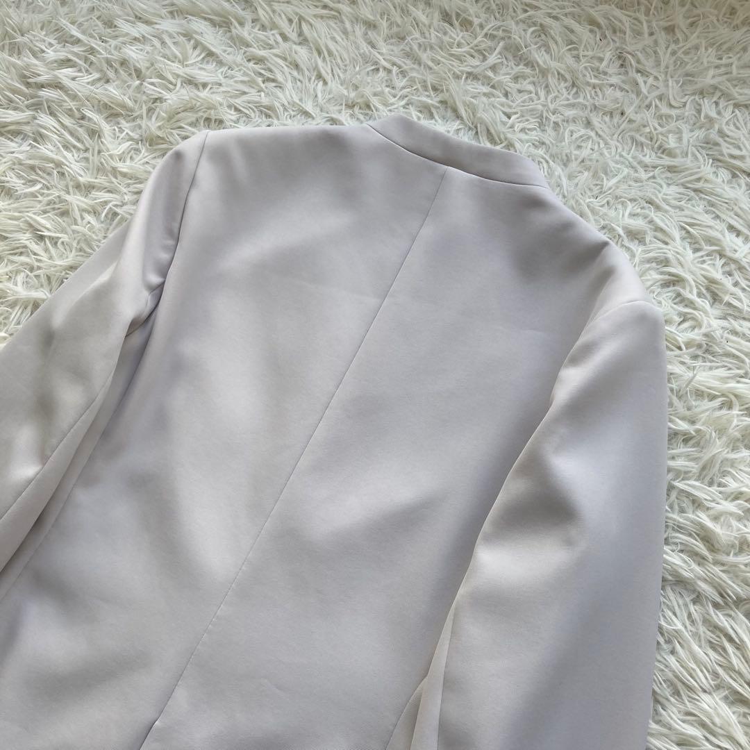 【美品】 PLST ノーカラージャケット パンツスーツ セットアップ Lサイズ