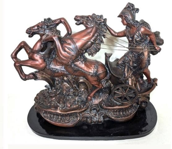 【稀少レア】双頭の馬とローマの兵士★オブジェ★展示品【特価★現品限り★送料無料】