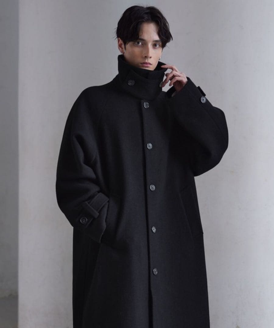 【CLEL】テックメルトン ルーズステンカラーコート