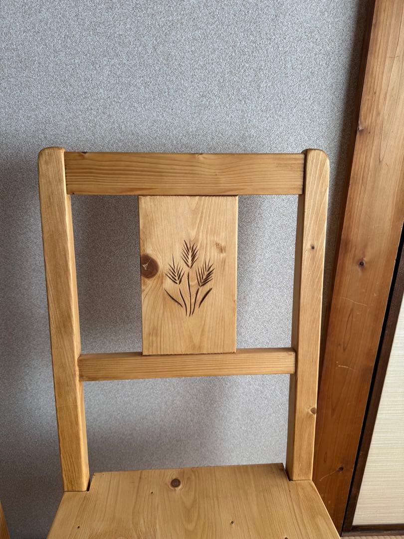 天然木パイン無垢材 ダイニングチェア