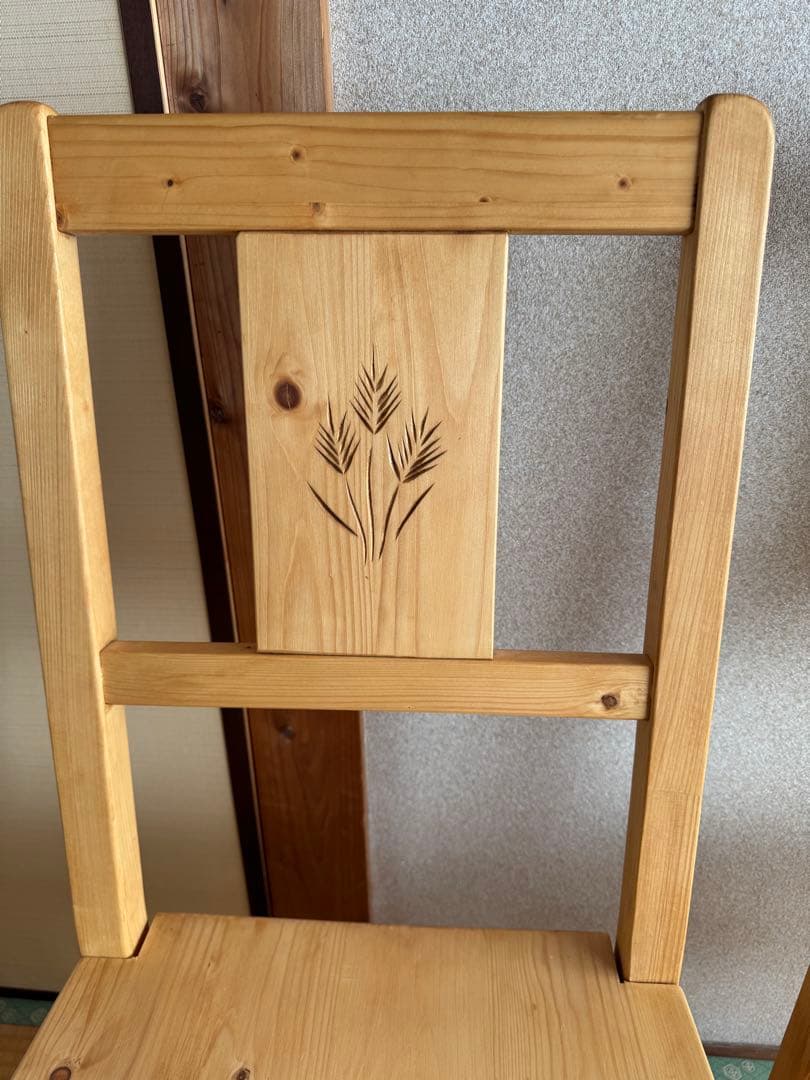 天然木パイン無垢材 ダイニングチェア