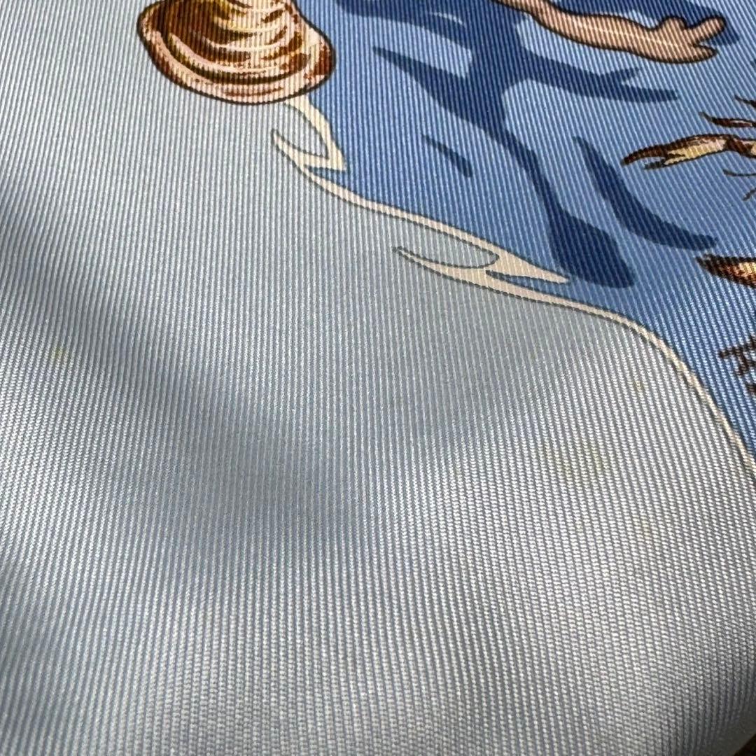 HERMES カレ90 スカーフ 地中海の貴重な生命 シルク100%