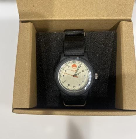 beamsビームス ブラック ナイロンストラップ 和テイスト時計 新品