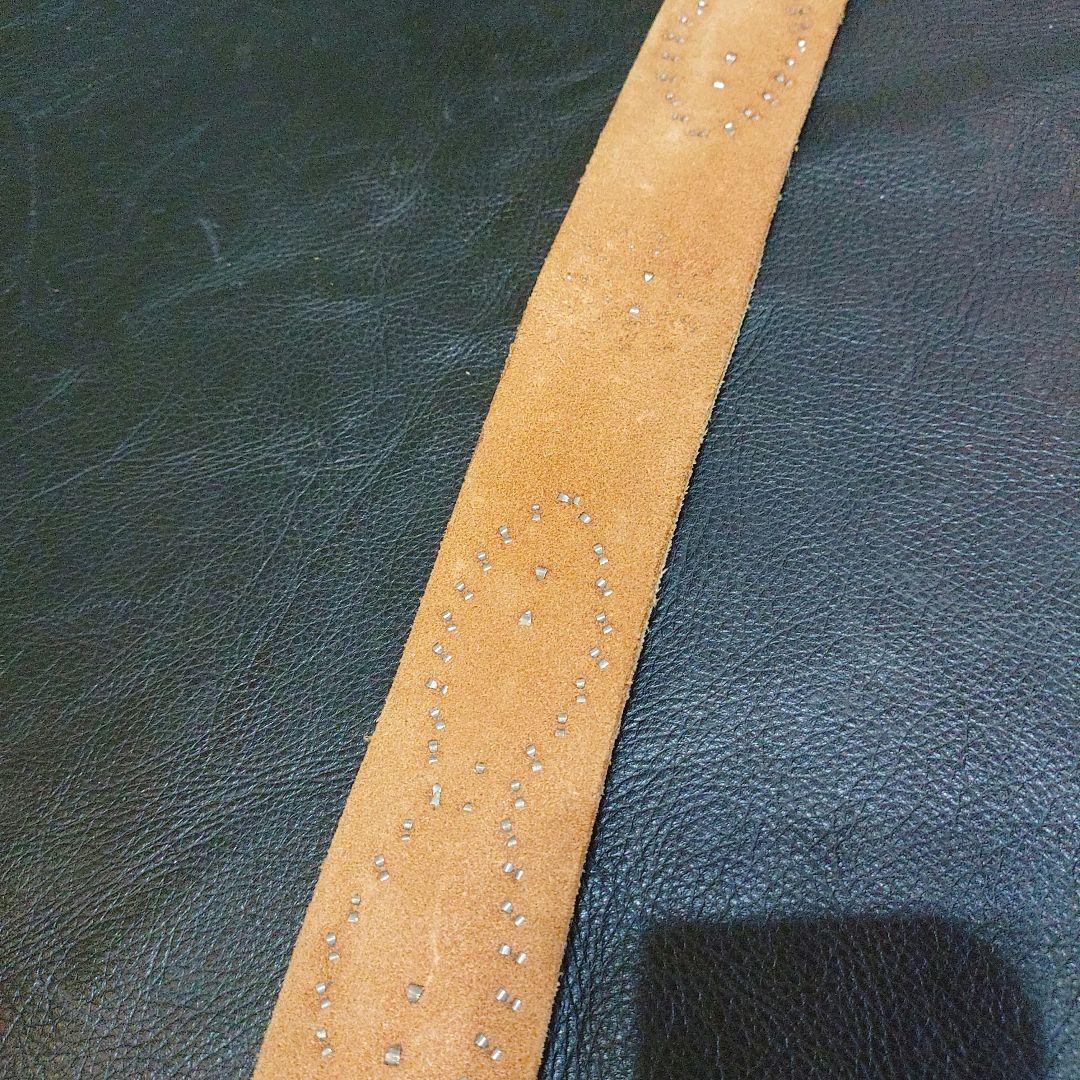 アメリカ製　ブラウンスエードスタッズベルト　36