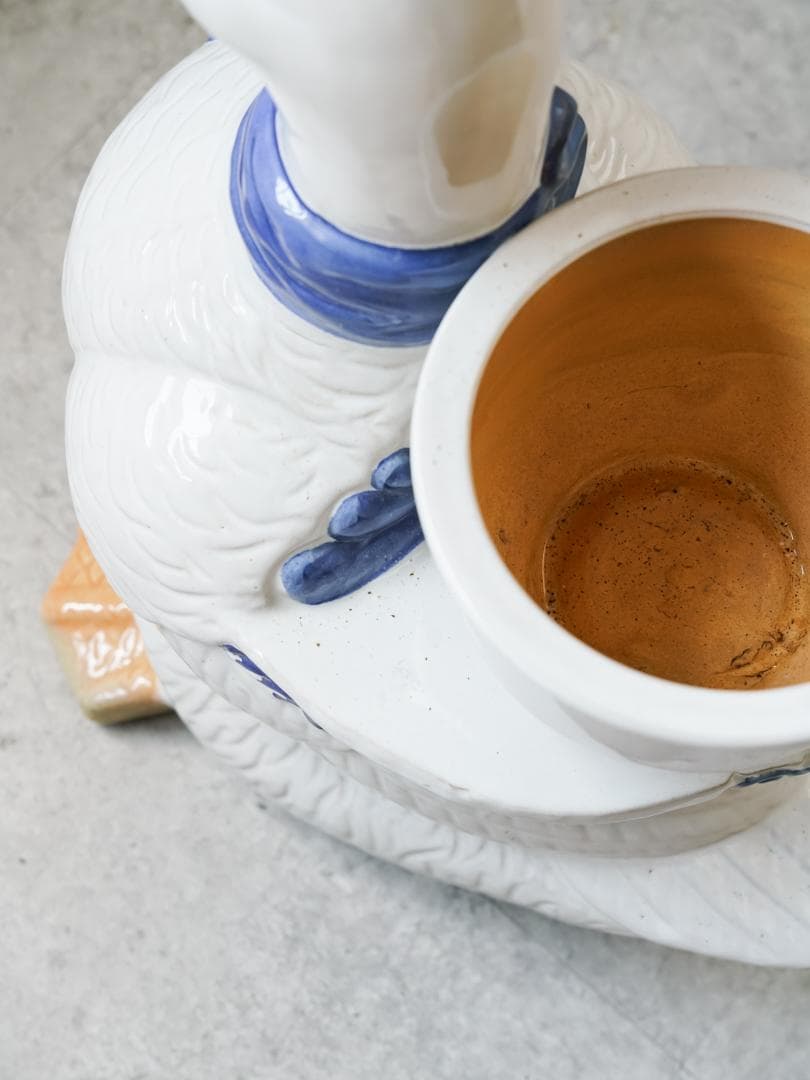 vintage アヒル 陶器 プランター 置物 アンティーク レトロ