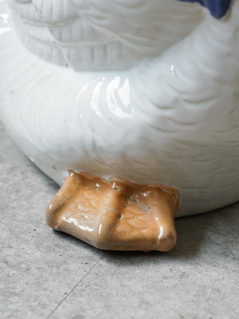 vintage アヒル 陶器 プランター 置物 アンティーク レトロ