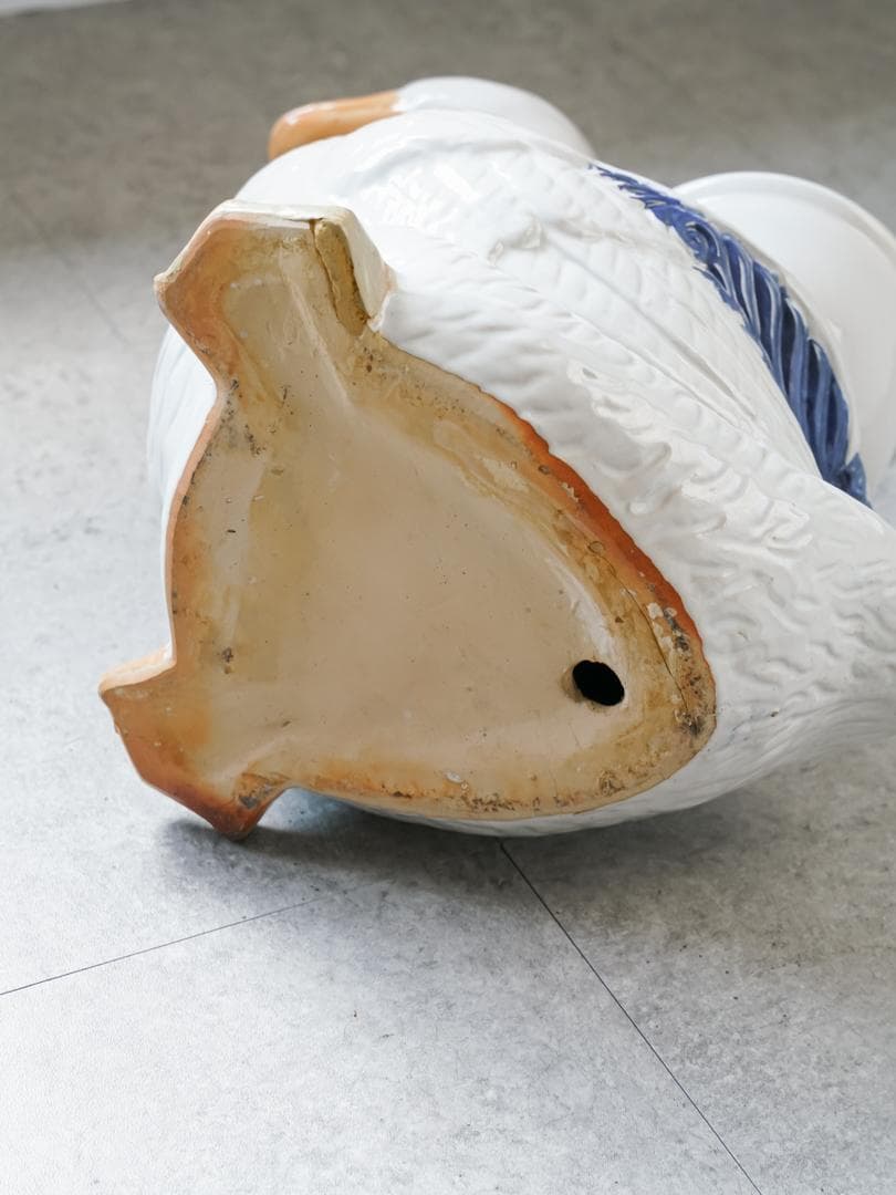 vintage アヒル 陶器 プランター 置物 アンティーク レトロ