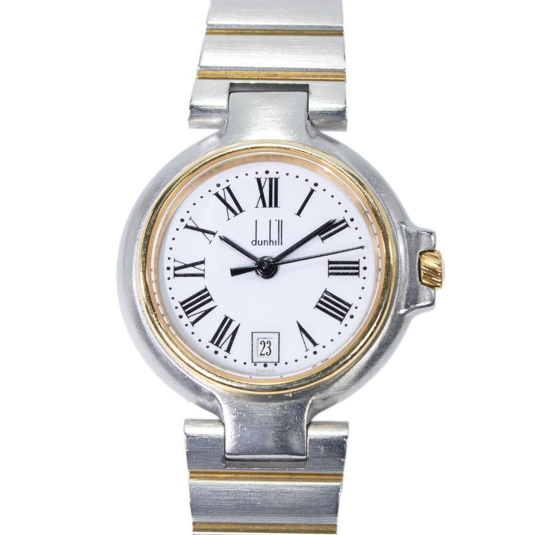 ダンヒル 腕時計 レディース ミレニアム 白 ゴールド ロゴ マーク シンプル