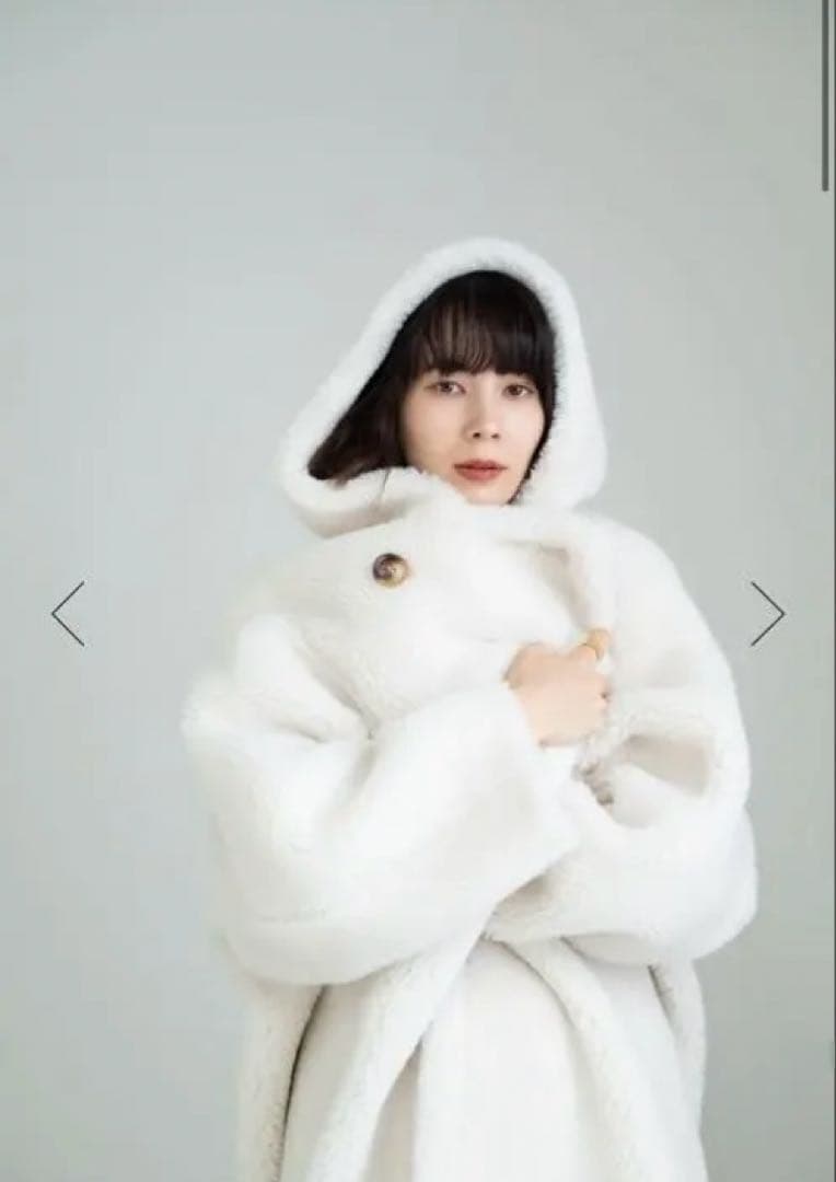 新品未使用 Karry ロングボアコートホワイト