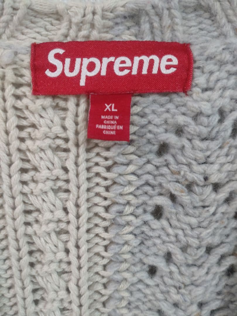 トップス Supreme Patchwork Cable Knit Cardigan XL
