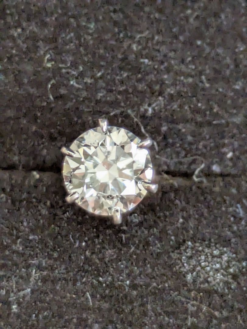 鑑定書付きダイヤモンドピアス 0.515 プラチナ900 片耳用 キャッチ無し