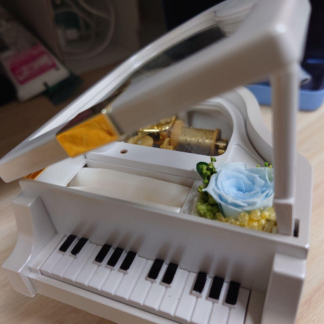 ホワイト ピアノ型オルゴール