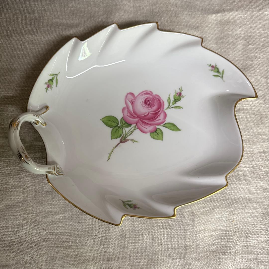 未使用　マイセン　ピンクローズ　皿