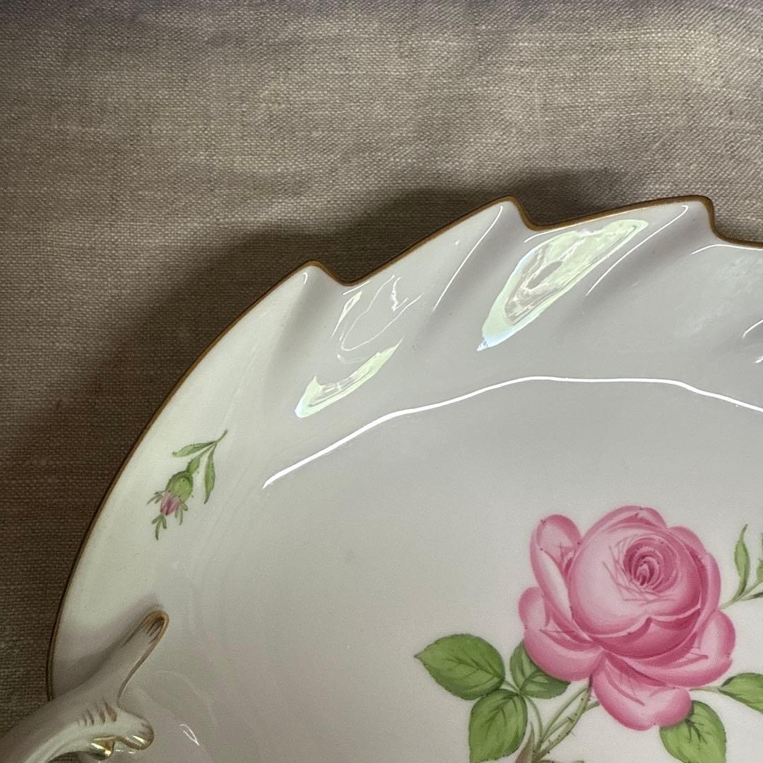 未使用　マイセン　ピンクローズ　皿