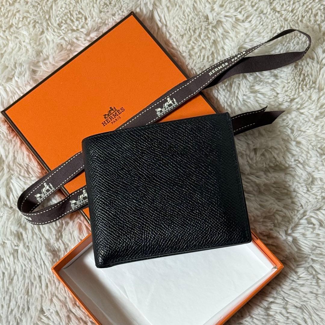 ⭐️極美品⭐️　HERMES　MC2 タレス ヴォーエプソン　二つ折り財布　ブラック