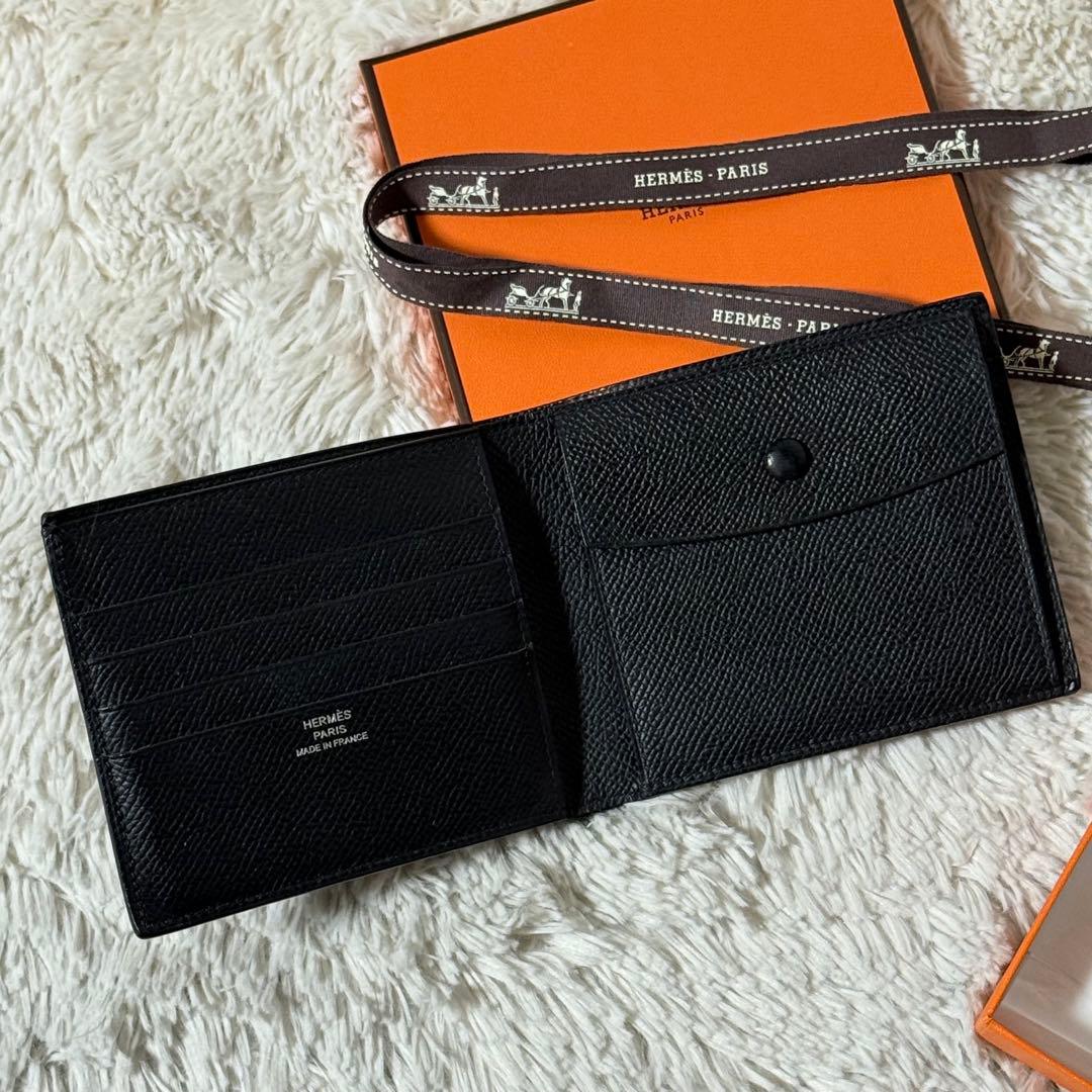 ⭐️極美品⭐️　HERMES　MC2 タレス ヴォーエプソン　二つ折り財布　ブラック