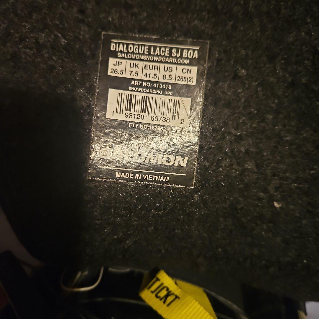 スノーボード Salomon Dialogue Lace SJ BOA 26.5cm
