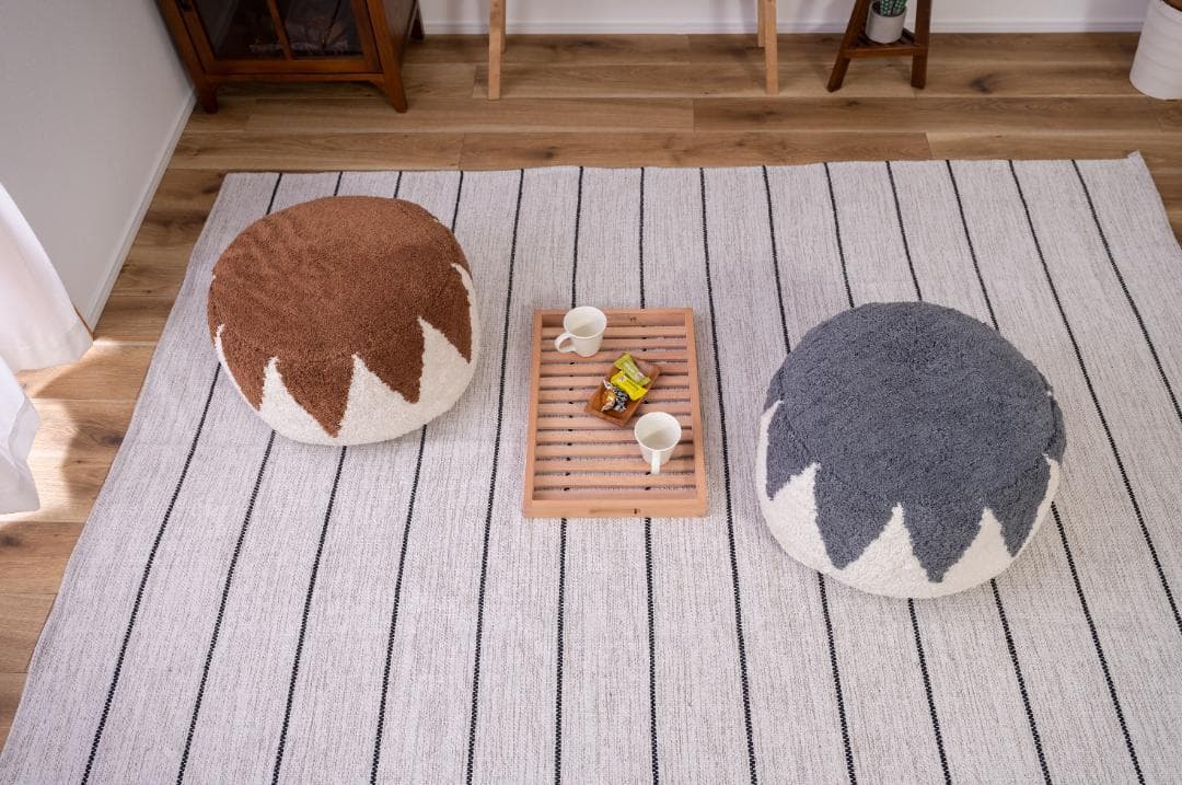 オットマン 椅子 北欧 コットン 大きめ グレー FAB-001 N01