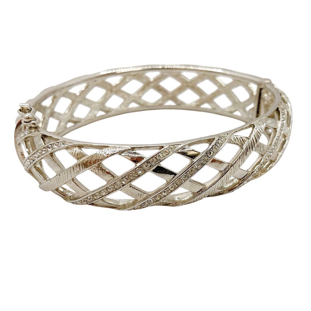 極美品✨Grosse グロッセ　ブレスレット　ラインストーン　シルバー　付属品有