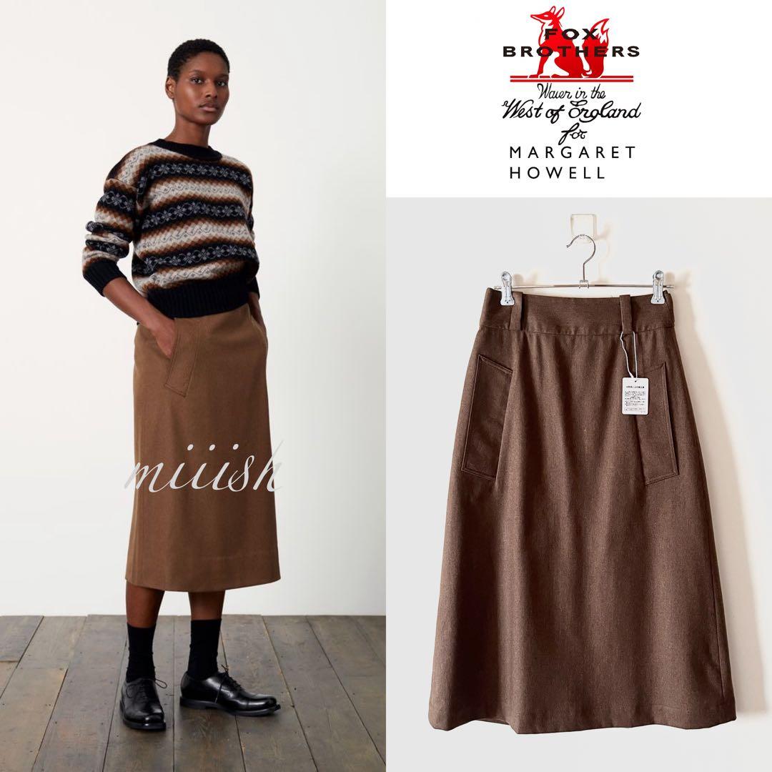 新品タグ2020 マーガレットハウエル×フォックスブラザーズ フランネルスカート