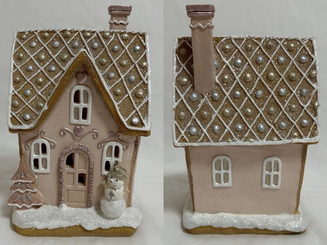 クリスマス 飾り オブジェ 置物 ピンク