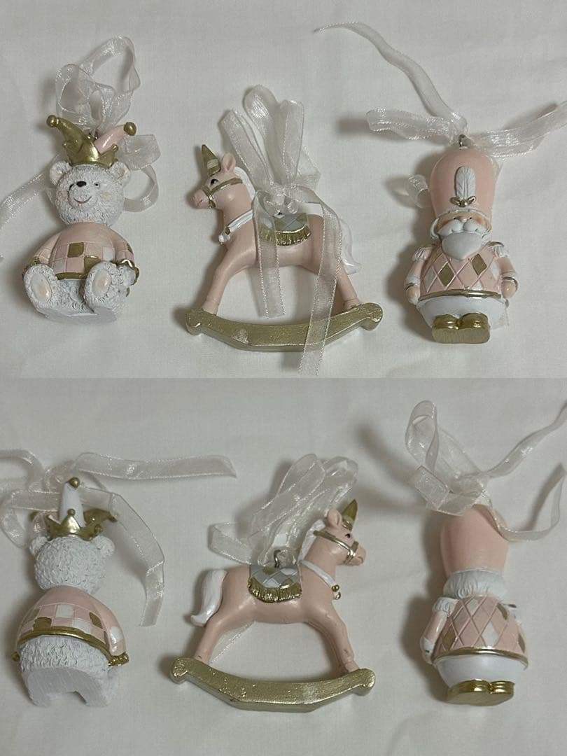 クリスマス 飾り オブジェ 置物 ピンク