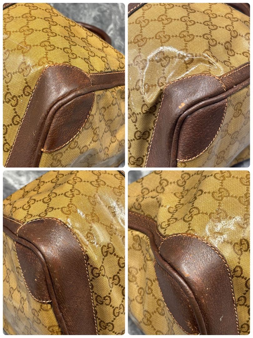 ✨美品✨GUCCI シェリーライン GG ボストンバッグ ベージュ レザー