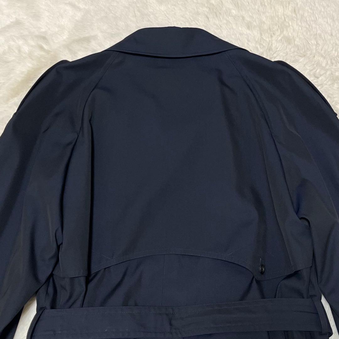 美品　メンズ　エルメネジルド ゼニア　トレンチコート　ベルト　ネイビー　紺