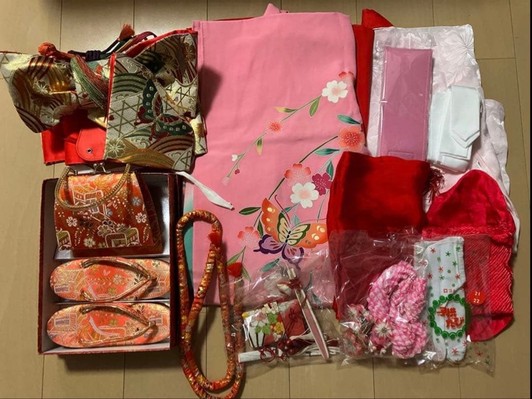七五三　7歳　着物　フルセット　女の子　ピンク