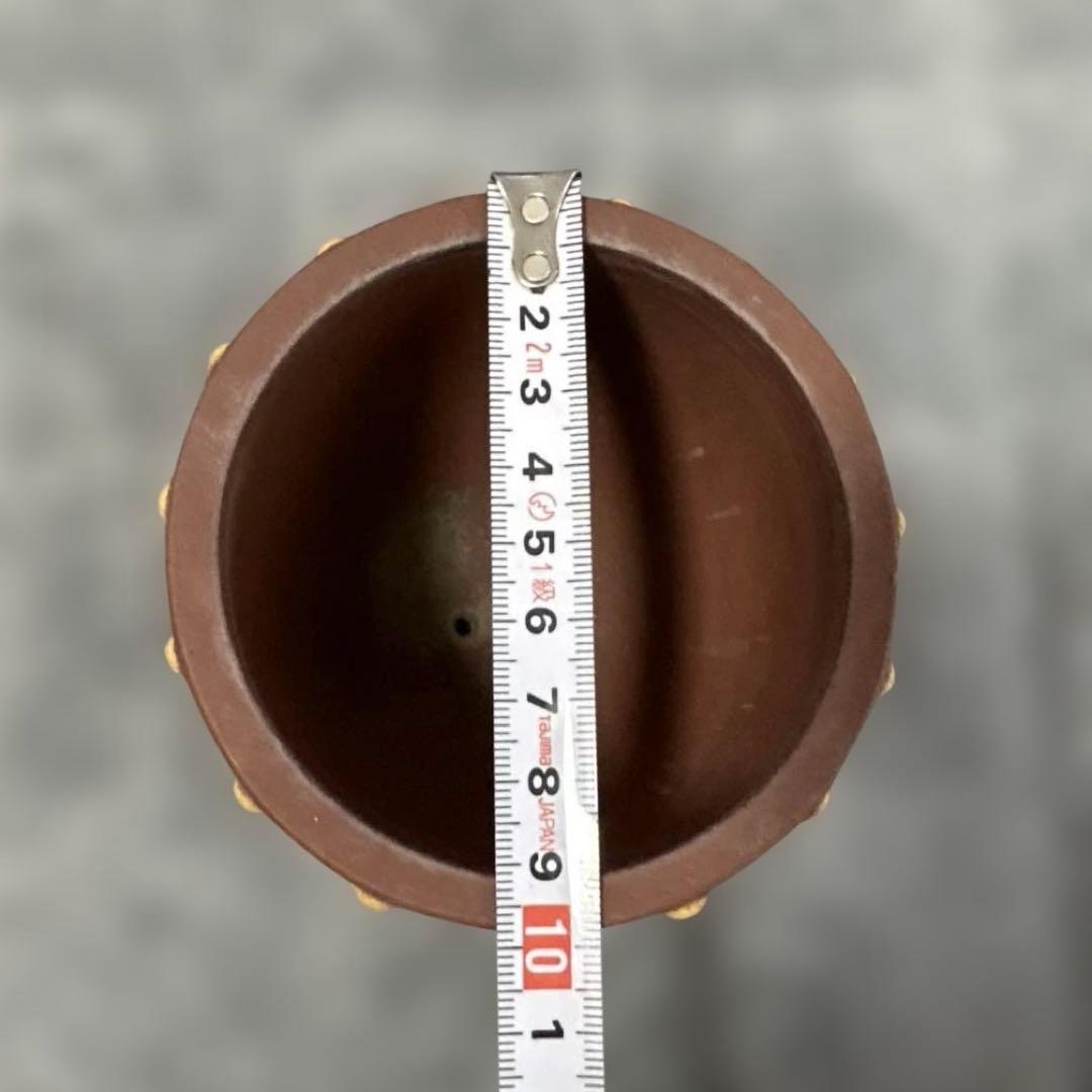 盆栽鉢2点セット！中国鉢　刻印入り　盆栽　中国宜興