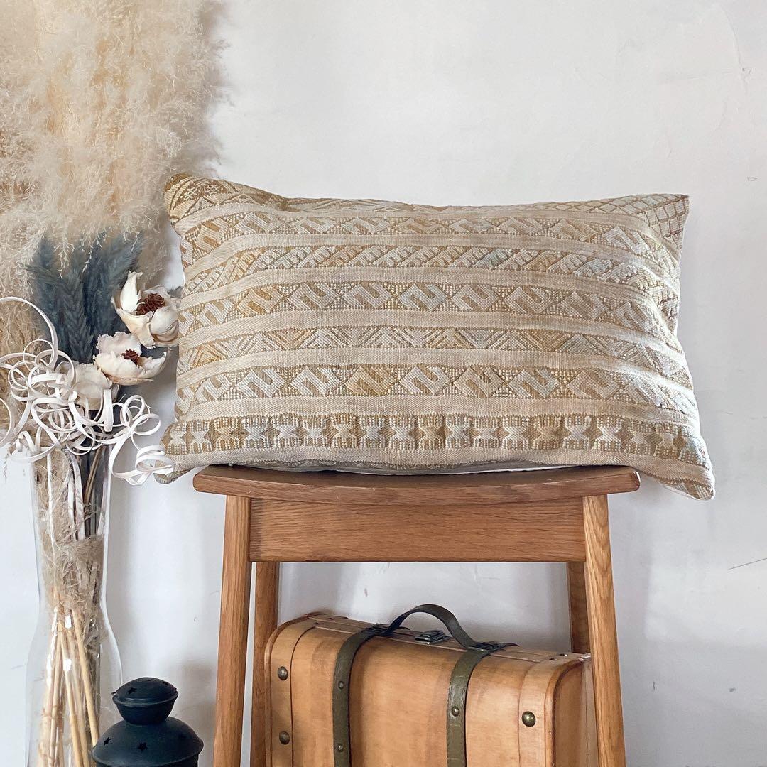 モロッコ製 ティフレット キリム クッションカバー 約60×39〜40cm