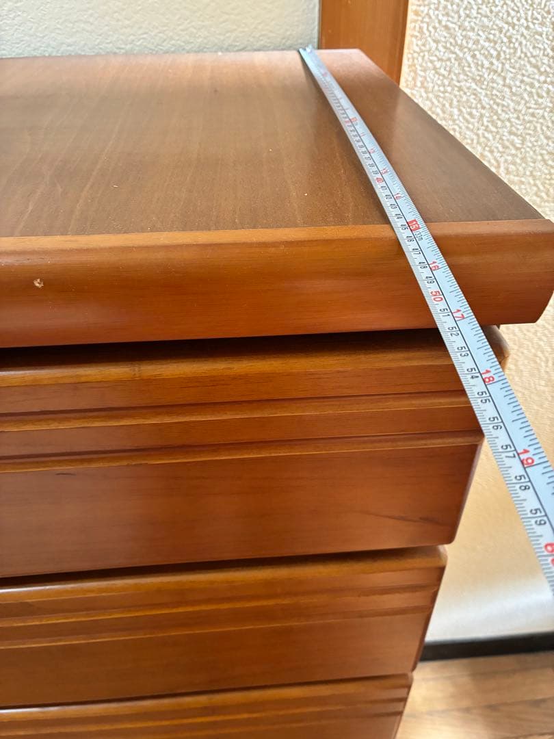 木製チェスト 7段 ブラウン