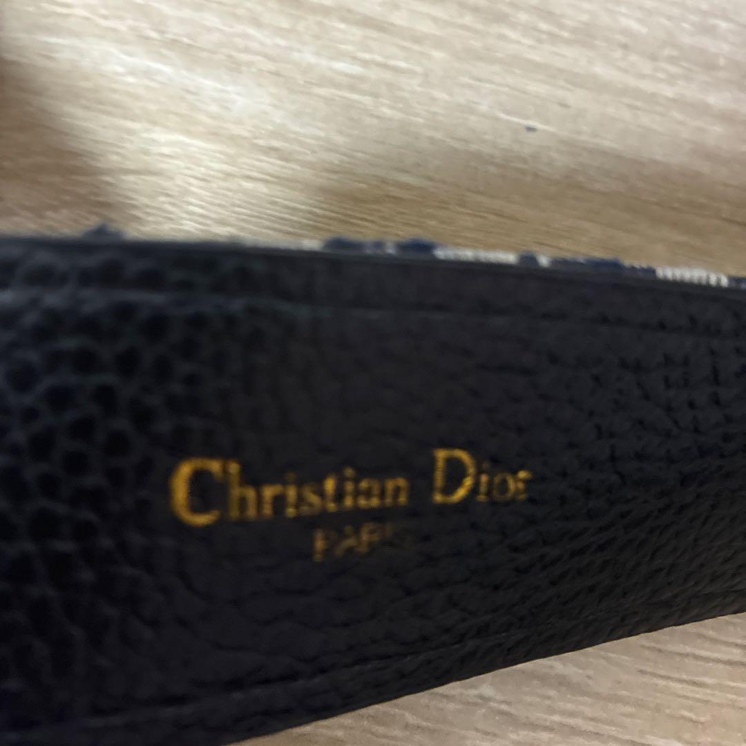 Christian Dior CDロゴベルト ネイビー/ホワイト