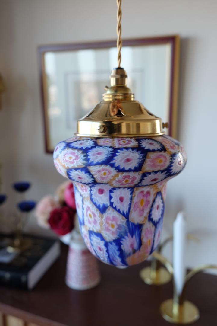 アンティーク ランプ 照明 ライト/吹きガラス/フランス/ムラノガラス ムラーノ