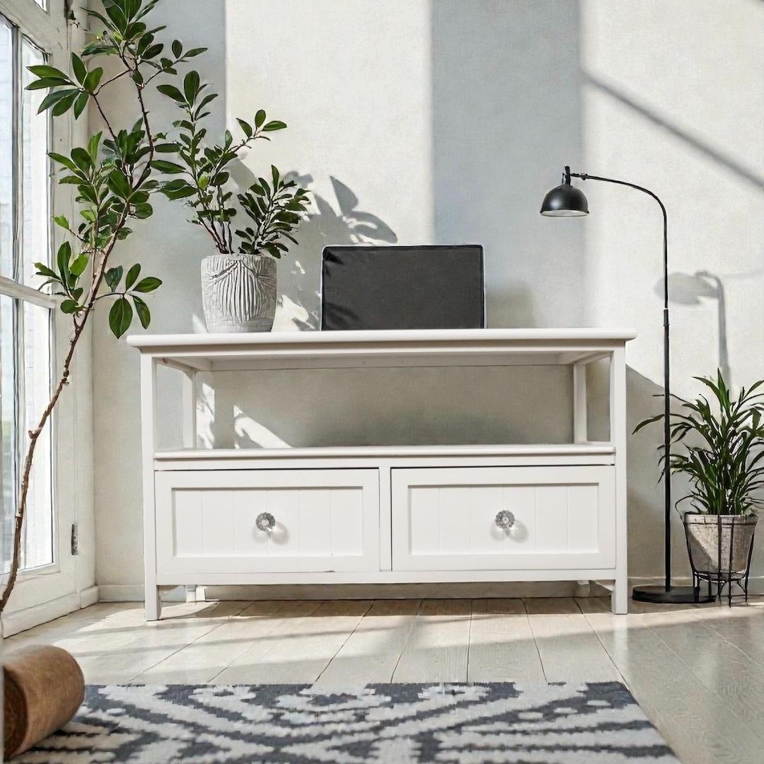 フォロー割【新品】アンティーク調 テレビ台　クリスタル調ハンドル　 幅72㎝