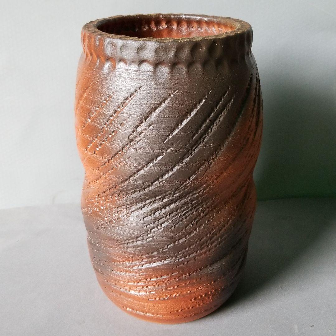 信楽焼　傘立て 火色壷 高さ４４cm