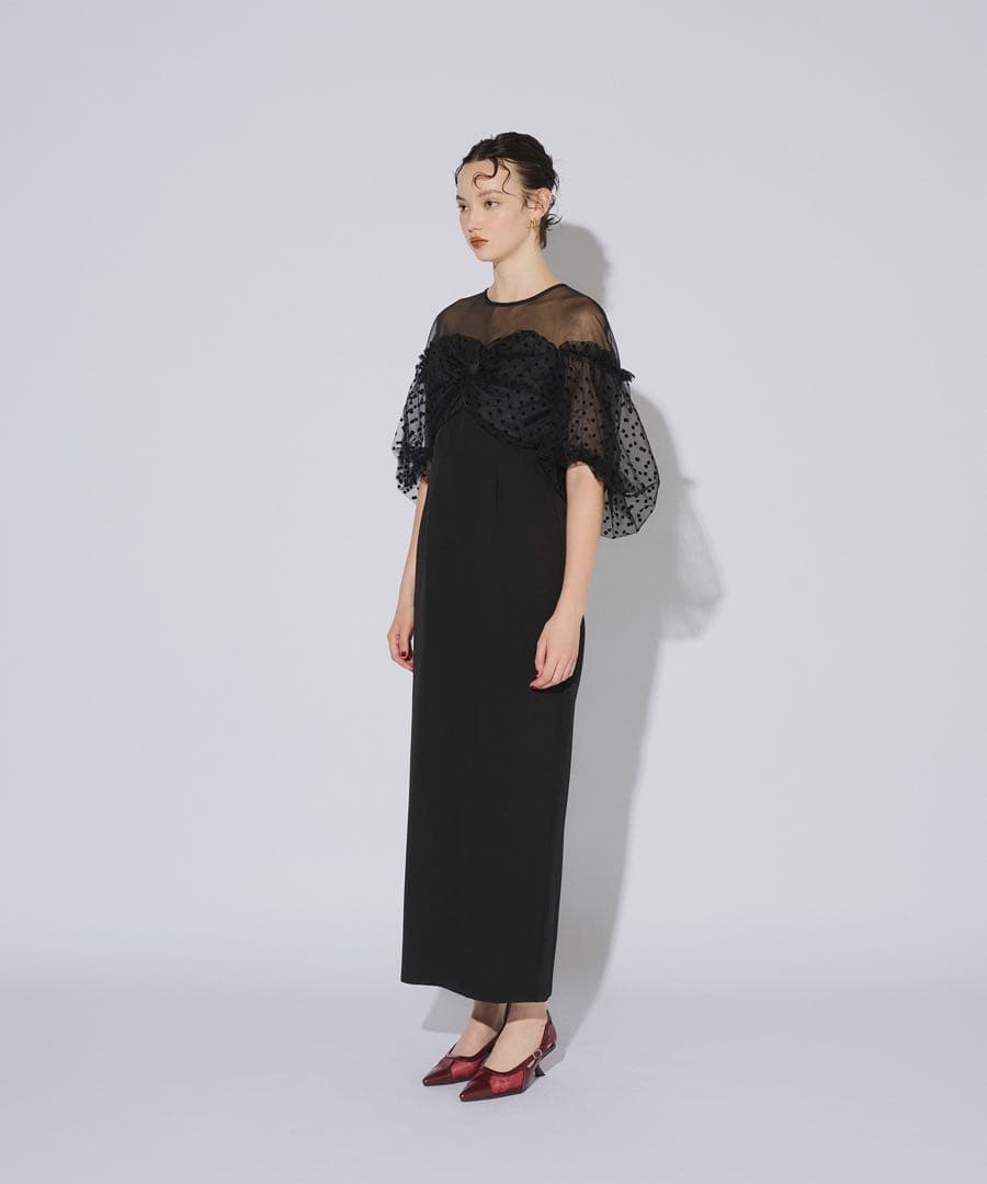 スーツ・フォーマル・ドレス ANDRESD flocky dot one piece